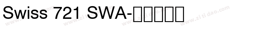 Swiss 721 SWA字体转换